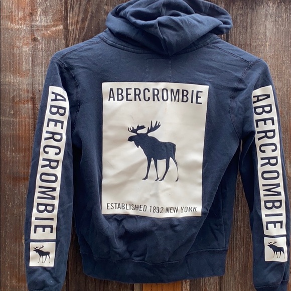 ABERCROMBIE KIDS BOYS LOGO TAPE HOODIE - Picture 3 of 4